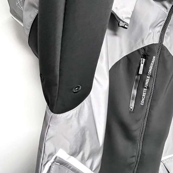 Puma Conqr Full Zip Jacket Mens Black, Silver Casual Athletic Outerwear Size L - Picture 8 of 11